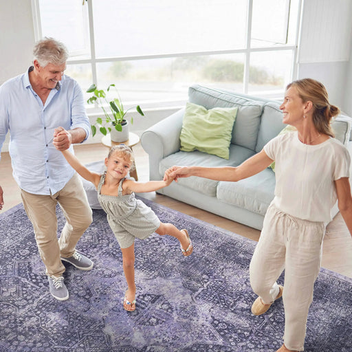 LOOM & LUXE Area Rugs 9x12 Living Room, Washable Area Rug, Low-Pile, Non-Slip, Non-Shedding, Foldable, Kid & Pet Friendly - Area Rugs for living room, bedroom, kitchen - (Anthracite,9'x12') Default -DTYStore