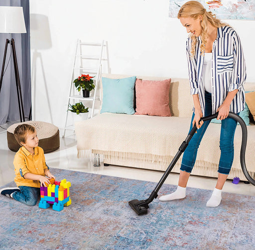 LOOM & LUXE Area Rugs 9x12 Living Room, Washable Rug, Low-Pile, Non-Slip, Non-Shedding, Foldable, Kid & Pet Friendly - Area Rugs for living room, bedroom, kitchen - (Yellow/Cream, 9' x 12') Default -DTYStore