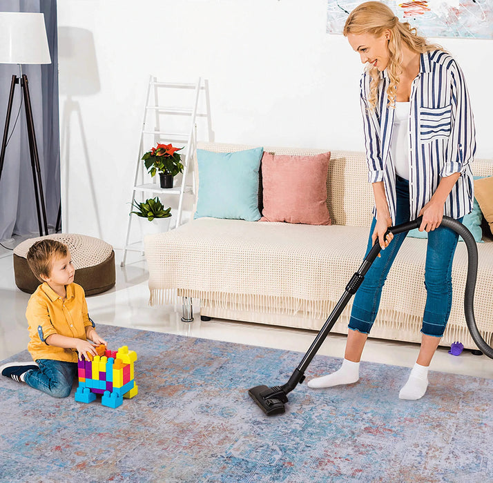 LOOM & LUXE Area Rugs 9x12 Living Room, Washable Rug, Low-Pile, Non-Slip, Non-Shedding, Foldable, Kid & Pet Friendly - Area Rugs for living room, bedroom, kitchen - (Yellow/Cream, 9' x 12') Default -DTYStore