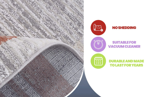 LOOM & LUXE Collection 8X10 Brown/Ivory/Bordered Non-Shedding Living Room Bedroom Dining Home Office Stylish and Stain Resistant Area Rug Default -DTYStore