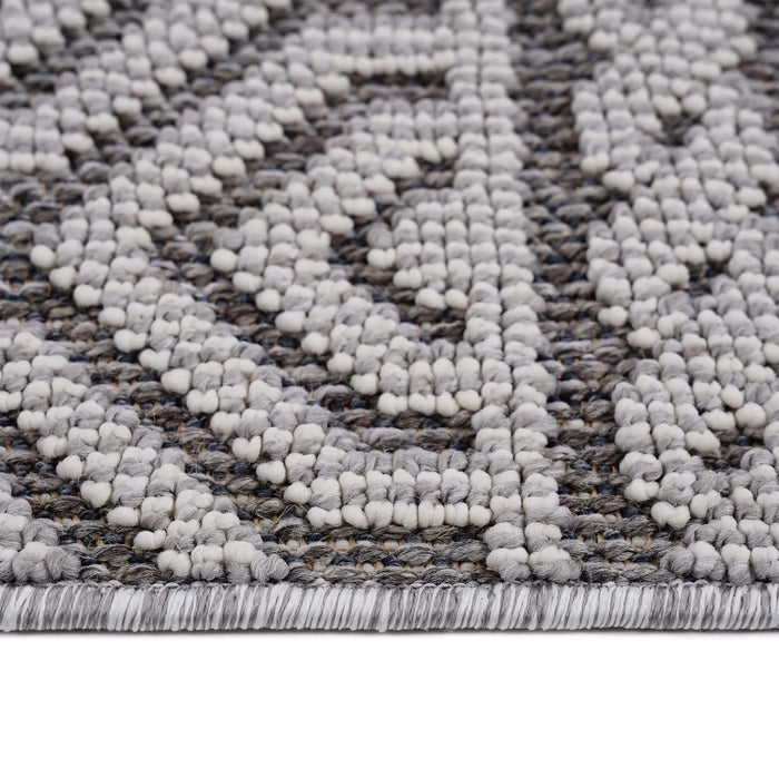 LOOM & LUXE Collection 8X10 Grey/White /Geometric Indoor/Outdoor Area Rug Default -DTYStore