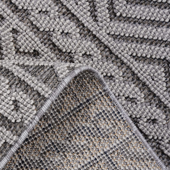 LOOM & LUXE Collection 8X10 Grey/White /Geometric Indoor/Outdoor Area Rug Default -DTYStore