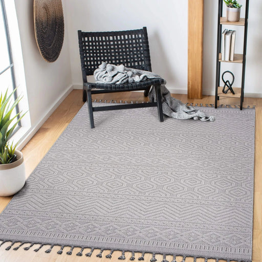 LOOM & LUXE Collection 8X10 White /Geometric Indoor/Outdoor Area Rug Default -DTYStore