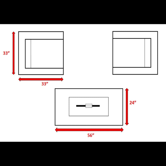 LSI Outdoor Rattan Wicker Seating Set with Cushions - 2-Person Patio Furniture, Espresso, HDPE, 33'' W x 33'' D x 26'' H Default -DTYStore