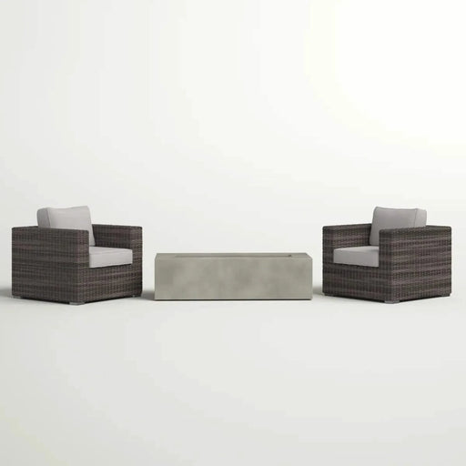 LSI Outdoor Rattan Wicker Seating Set with Cushions - 2-Person Patio Furniture, Espresso, HDPE, 33'' W x 33'' D x 26'' H Default -DTYStore