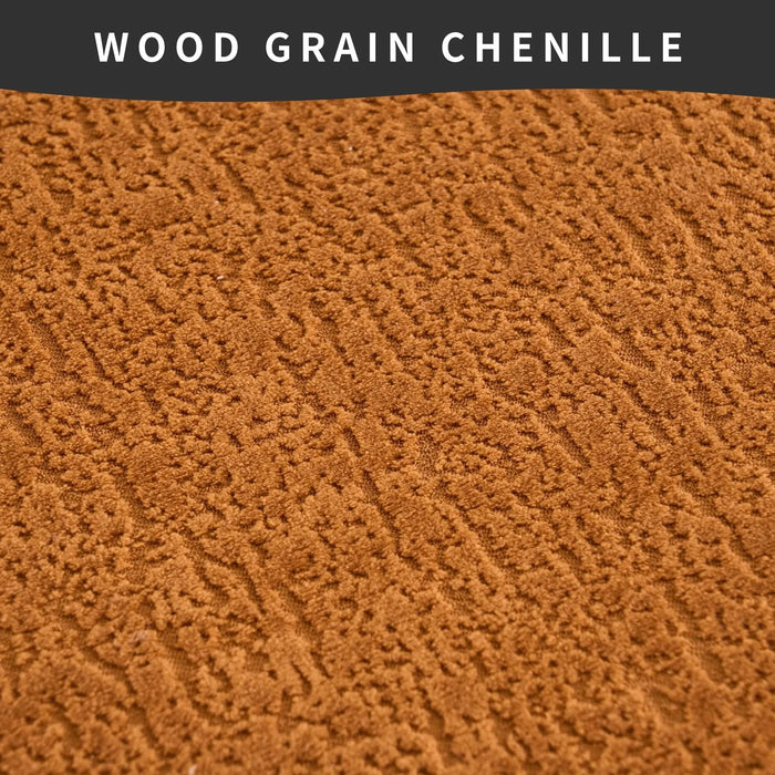 LY-022 Full Compression Sponge L-Shape Sectional Sofa with Curved Chaise, Amber Orange Modular Chenille Couch, 30D High-Density for Apartment Living Room.900 lbs. Default -DTYStore