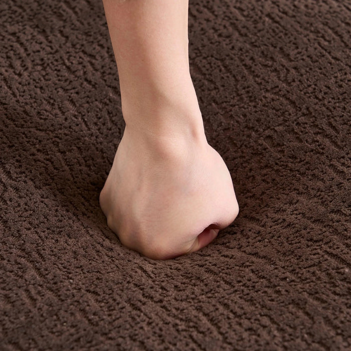 LY-022 Full Compression Sponge L-Shape Sectional Sofa with Curved Chaise, Brown Modular Chenille Couch, 30D High-Density for Apartment Living Room900 lbs. Default -DTYStore