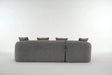 LY-022 Full Compression Sponge L-Shape Sectional Sofa with Curved Chaise, Gray Modular Chenille Couch, 30D High-Density for Apartment Living Room.900 lbs. Default -DTYStore