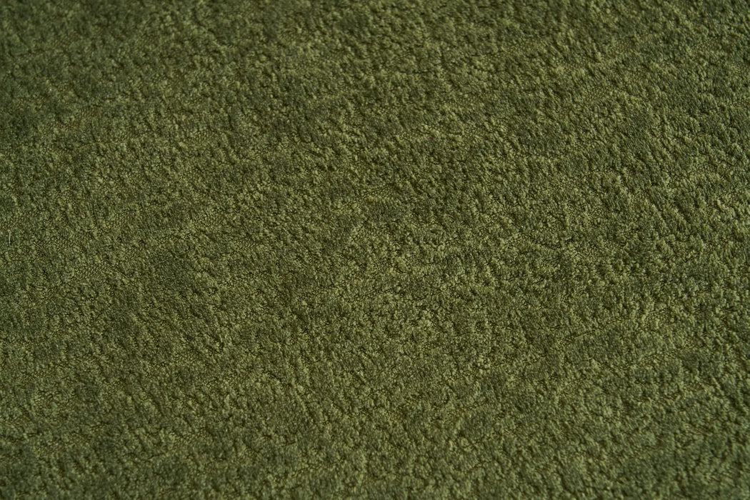 LY-022 Full Compression Sponge L-Shape Sectional Sofa with Curved Chaise, Green Modular Chenille Couch, 30D High-Density for Apartment Living Room,900 lbs. Default -DTYStore