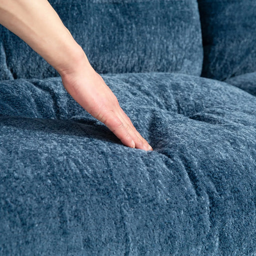 L Shaped Modular Sectional Sofa with Deep Seating Reversible 3-seat Sleeper Couch Comfortable Upholstered Furniture for Living Room Apartments Studios and Offices-Blue Default -DTYStore