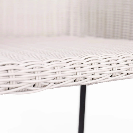 Ladd Outdoor Metal Wicker Barstool, Light Gray Faux Wicker, Set of 2 Default -DTYStore