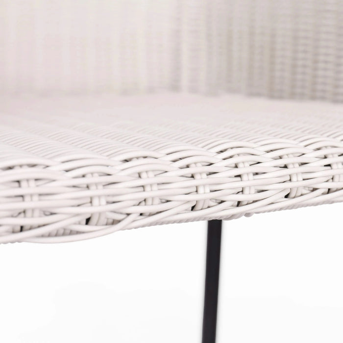 Ladd Outdoor Metal Wicker Barstool, Light Gray Faux Wicker, Set of 2 Default -DTYStore