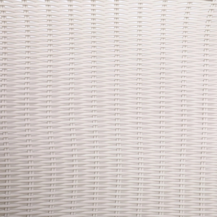 Ladd Outdoor Metal Wicker Barstool, Light Gray Faux Wicker, Set of 2 Default -DTYStore