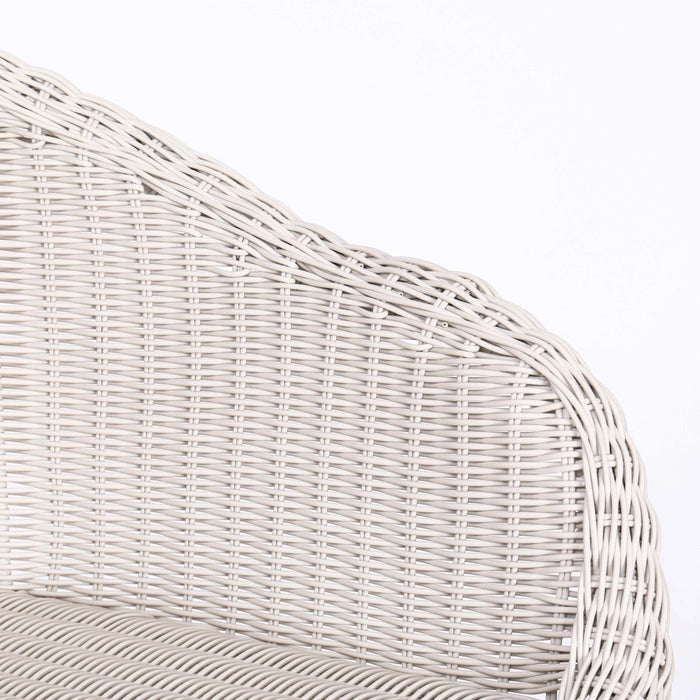 Ladd Outdoor Metal Wicker Barstool, Light Gray Faux Wicker, Set of 2 Default -DTYStore