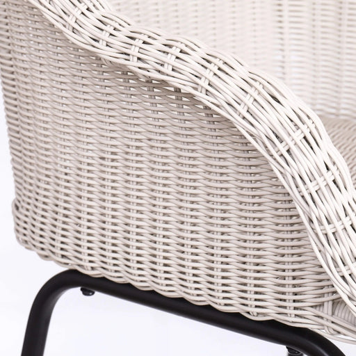 Ladd Outdoor Metal Wicker Barstool, Light Gray Faux Wicker, Set of 2 Default -DTYStore