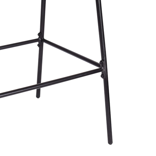 Ladd Outdoor Metal Wicker Barstool, Light Gray Faux Wicker, Set of 2 Default -DTYStore