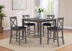 Lakewood Grey Pub Table + 4 stools Default -DTYStore