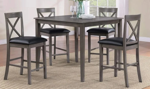Lakewood Grey Pub Table + 4 stools Default -DTYStore