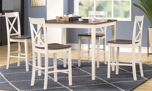 Lakewood Two tone walnut & almond Pub Table + 4 stools Default -DTYStore