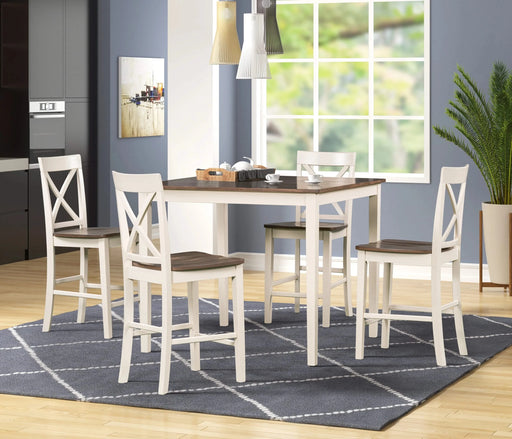 Lakewood Two tone walnut & almond Pub Table + 4 stools Default -DTYStore