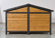 Large Outdoor Wooden Dog House with Dual Doors, Waterproof Asphalt Roof & Lift-Up Top, Fir Wood Dog Shelter for Medium to Large Dogs (Black & Natural Finish) Default -DTYStore