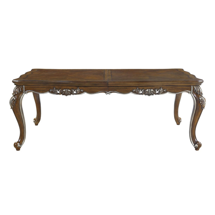 Latisha Antique Oak Finish Dining Table w/Leaf Default -DTYStore