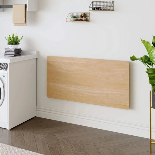 Laundry Room Folding Table Wall Mounted Folding Table for Small Spaces, Fold Down Desk, Workbench, Addition to Garage & Shed/Home Office/Laundry Room/Home Bar/Kitchen & Dining Room Default -DTYStore