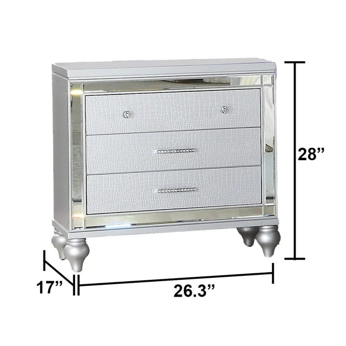 Lavish Modern Style 4 Pc King Bedroom Set Made with Fireplace in Headboard & TV stand in Footboard with Wood in Black(CA INVENTORY) Default -DTYStore