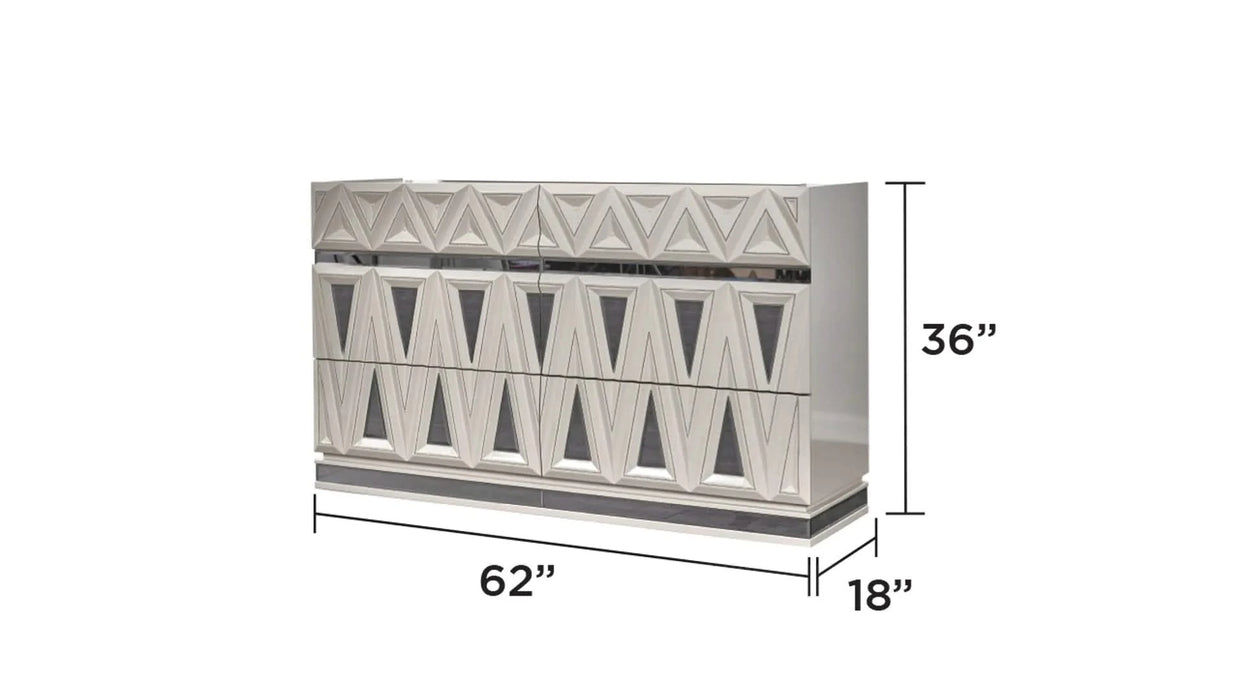 Lavita Modern & Contemporary Style 4 Pc Queen Upholstered Bedroom Set Made with Wood and Gold Accents in River Sand Grey Default -DTYStore