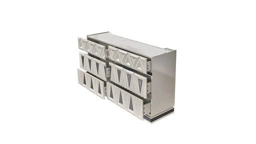 Lavita Modern & Contemporary Style 5 Pc King Upholstered Bedroom Set Made with Wood and Gold Accents in River Sand Grey Default -DTYStore