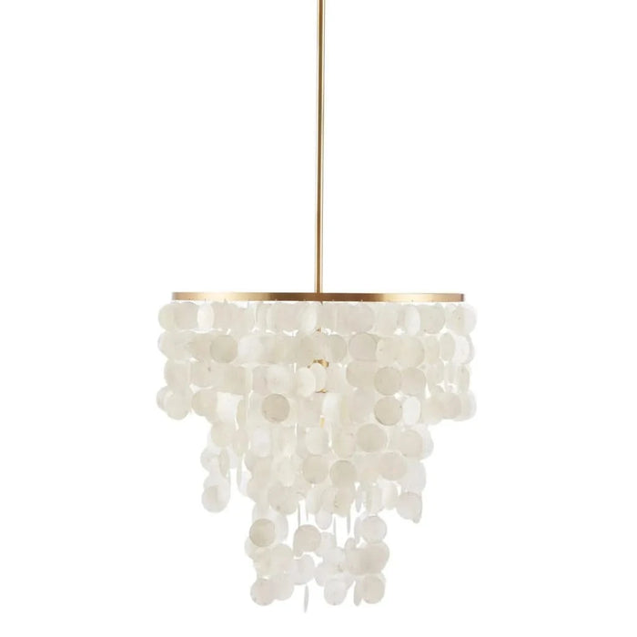 Layered Capiz Chandelier Default -DTYStore