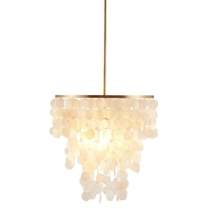 Layered Capiz Chandelier Default -DTYStore