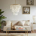 Layered Capiz Chandelier Default -DTYStore