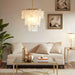Layered Capiz Chandelier Default -DTYStore