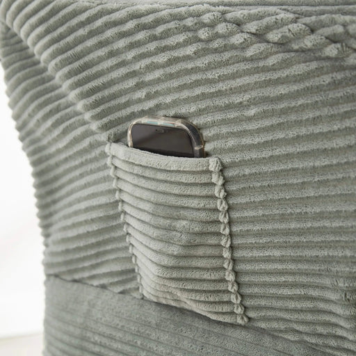 Lazy Chair with Ottoman, Modern Lounge Accent Chair with Armrests and a Side Pocket, Leisure Upholstered Sofa Chair Reading Chair with Footrest for Small Space, Corner Chair-Light green Default -DTYStore