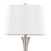 Lenuxe 29' Contemporary Metal Table Lamp in Brushed Nickel with White Textured Linen Shade from Grandview Gallery by LumiSource - Set of 2 Default -DTYStore