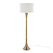 Lenuxe 65' Contemporary Metal Floor Lamp in Gold Metal with White Linen Shade from Grandview Gallery by LumiSource Default -DTYStore