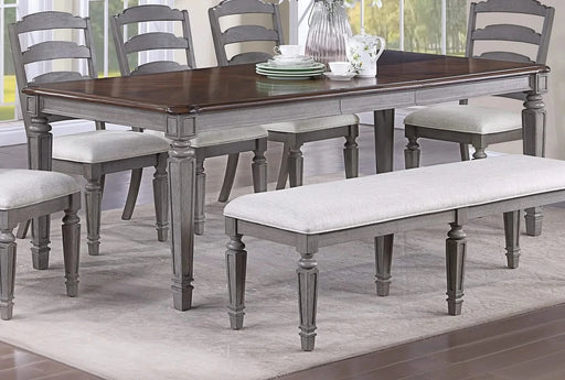 Light Grey And Cherry Contemporary Style 1pc Dining Table Wooden Frame Dining Room Furniture Default -DTYStore