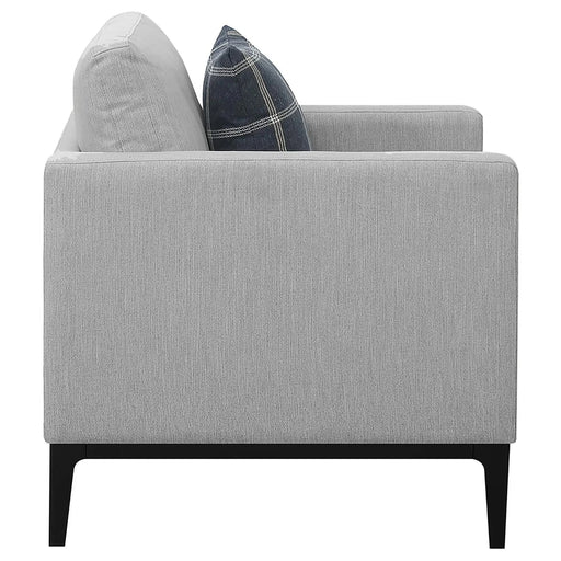 Light Grey Cushion Back Chair Default -DTYStore