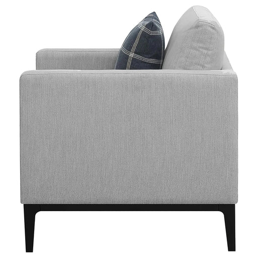 Light Grey Cushion Back Chair Default -DTYStore