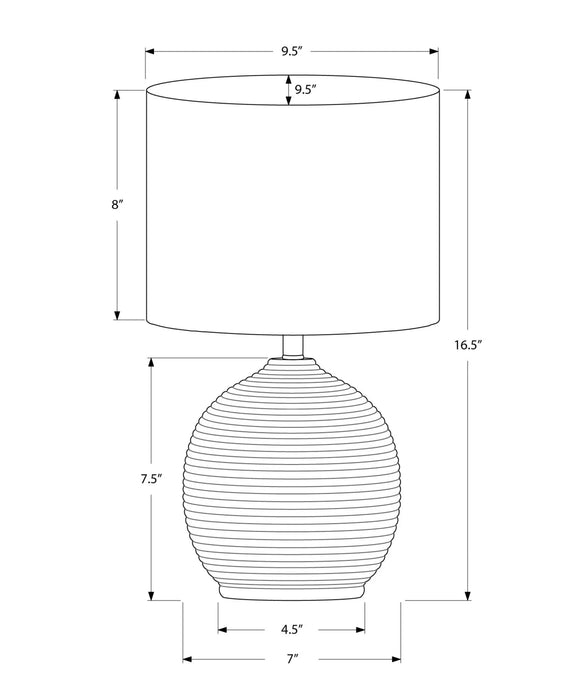 Lighting, 16'h, Black Resin, Ivory / Cream Shade, Contemporary Default -DTYStore