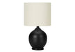 Lighting, 17'h, Table Lamp, Black Ceramic, Ivory / Cream Shade, Transitional Default -DTYStore