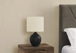 Lighting, 17'h, Table Lamp, Black Ceramic, Ivory / Cream Shade, Transitional Default -DTYStore