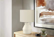 Lighting, 17'h, Table Lamp, Cream Ceramic, Ivory / Cream Shade, Modern Default -DTYStore
