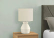 Lighting, 17'h, Table Lamp, Cream Ceramic, Ivory / Cream Shade, Modern Default -DTYStore