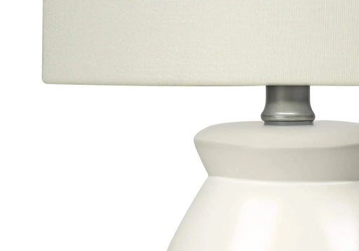 Lighting, 17'h, Table Lamp, Cream Ceramic, Ivory / Cream Shade, Modern Default -DTYStore