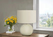 Lighting, 18'h, Table Lamp, Ivory / Cream Shade, Cream Ceramic, Contemporary Default -DTYStore
