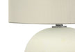 Lighting, 18'h, Table Lamp, Ivory / Cream Shade, Cream Ceramic, Contemporary Default -DTYStore