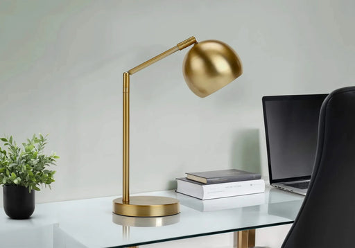Lighting, 19'h, Table Lamp, Gold Metal, Gold Shade, Contemporary Default -DTYStore