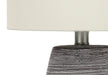 Lighting, 19'h, Table Lamp, Grey Ceramic, Ivory / Cream Shade, Contemporary Default -DTYStore